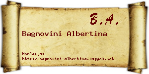 Bagnovini Albertina névjegykártya